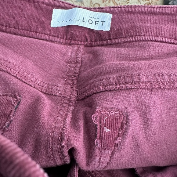 LOFT Women's Dark Purple Skinny 5 pkt Cords - Picture 3 of 5